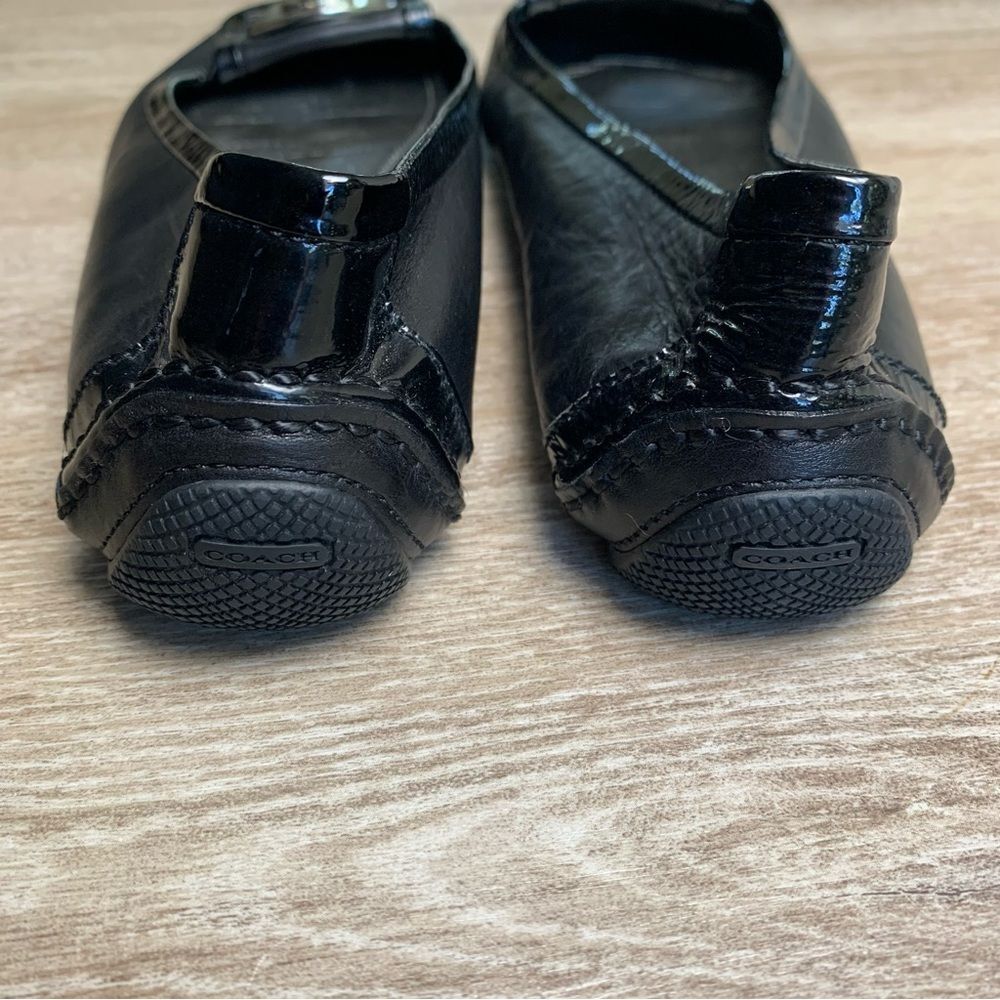 Coach Vinette Black Leather Ballet Flats - Picture 5 of 8